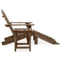 vidaXL Záhradná stolička Adirondack s otomanom a stolíkom jedľový masív hnedá