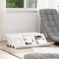 vidaXL Regál na časopisy Biela 90 x 53 x 28,5 cm Kompozitné drevo