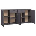 vidaXL Komoda sivá 160x36x75 cm drevotrieska