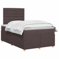 vidaXL Posteľ boxspring s matracom Tmavohnedá 120 x 200 cm Látka