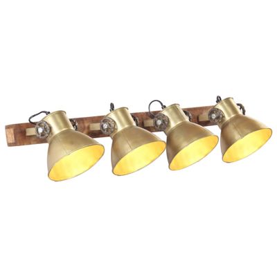 vidaXL Industriálna nástenná lampa mosadzná 90x25 cm E27