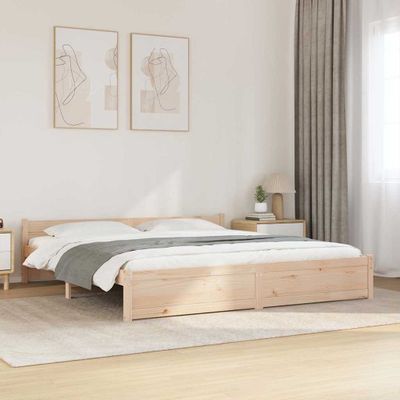 vidaXL Posteľný rám bez matraca, drevený masív 200x200 cm