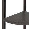vidaXL Rohový regál s 3 policami, čierny 45,5x31,5x120 cm