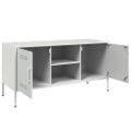 vidaXL TV skrinka biela 100,5x39x50,5 cm oceľ