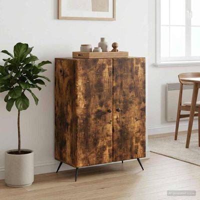 vidaXL Servírovacia skriňa Dymový dub 66 x 34,5 x 90 cm