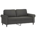 vidaXL 2-miestna pohovka s vankúšmi tmavosivá 140 cm zamat