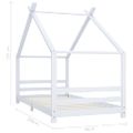 vidaXL Rám detskej postele biely 90x200 cm borovicový masív