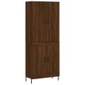 vidaXL Vysoká skrinka hnedý dub 69,5x34x180 cm spracované drevo