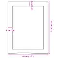 vidaXL Nástenná polica bledohnedá 40x50x(2-4) cm ošetrený masívny dub