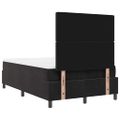 vidaXL Posteľ s pružinovým rámom s matracmi Čierny 120 x 200 cm Zamat
