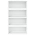 vidaXL Roh na skladovanie CD 4 ks Biela 40 x 17 x 17 cm