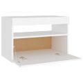 vidaXL Nočný stolík a LED svetlá 2ks biele 60x35x40cm spracované drevo