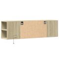 vidaXL TV nástenná skrinka s LED svetlami dub sonoma 135x31x39,5 cm