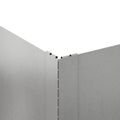 vidaXL Obrubník trávnika 4 ks 100 x 60 x 20 cm Oceľ Strieborná