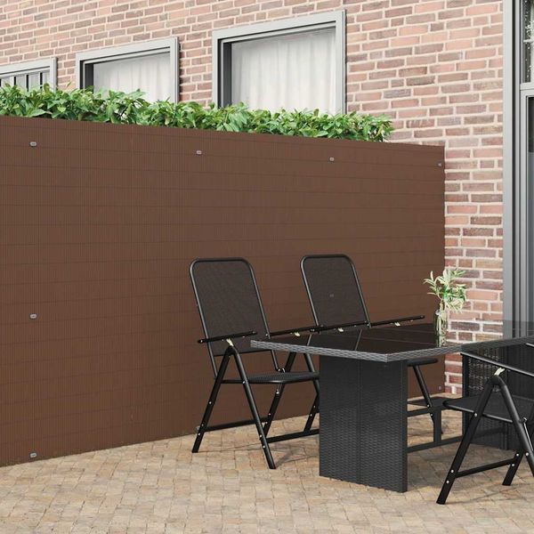 vidaXL Záhradný plot obojstranný hnedý 1,8x3 m PVC