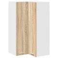 vidaXL Závesná skrinka Sonoma dub a biela 57 x 57 x 100 cm