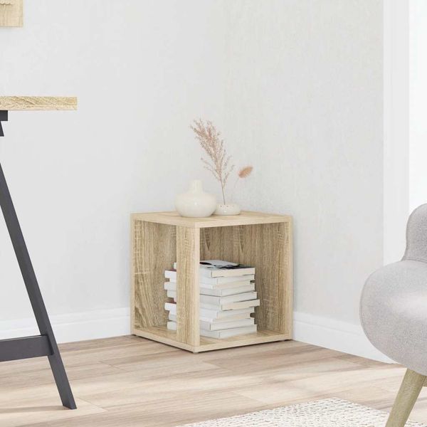 vidaXL Príručný stolík dub sonoma 33x33x34,5 cm kompozitné drevo