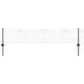 vidaXL Hexagonálny plot s stĺpom 10 x 0,4 m PVC potiahnutá oceľ Sivá
