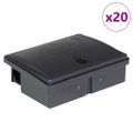 vidaXL Pasce na myši 20 ks čierna 13x10x4 cm