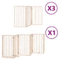 vidaXL Brána pre psa s dverami skladacia 15panely 750cm topoľové drevo