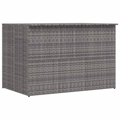 vidaXL Záhradný úložný box sivý 150x100x100 cm polyratanový