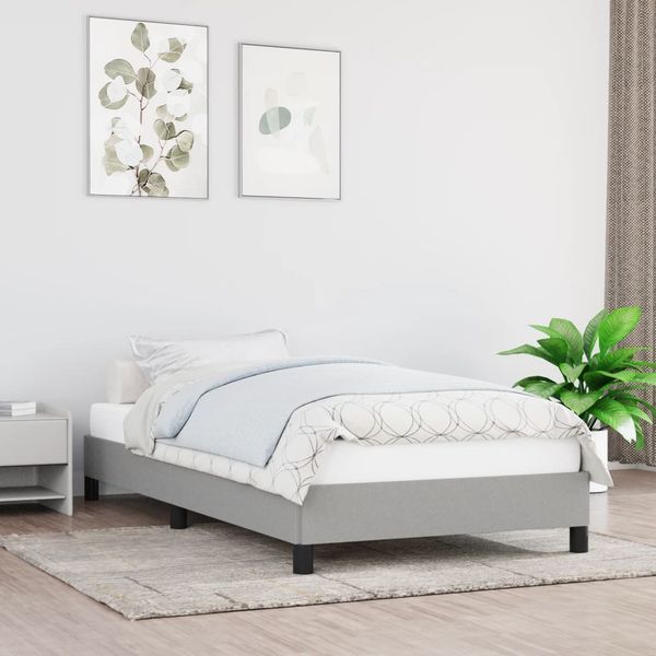 vidaXL Posteľ bez matraca bledosivý 80x200 cm látka
