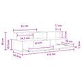 vidaXL Štúdiový stôl Biela 110 x 42,5 x 36 cm Kompozitné drevo