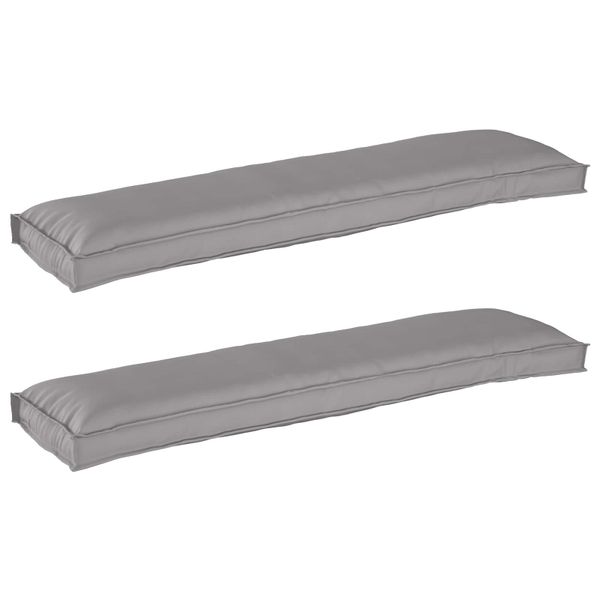 vidaXL Sada vankúšov na palete 2 pcs Sivá 150 x 40 x 8 cm