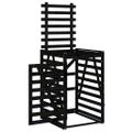 vidaXL Úložný box pre odpadkový kôš čierny 84x90x128,5 cm borovica