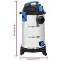 vidaXL Vysávač mokrý/suchý 1200 W 30 l strieborný