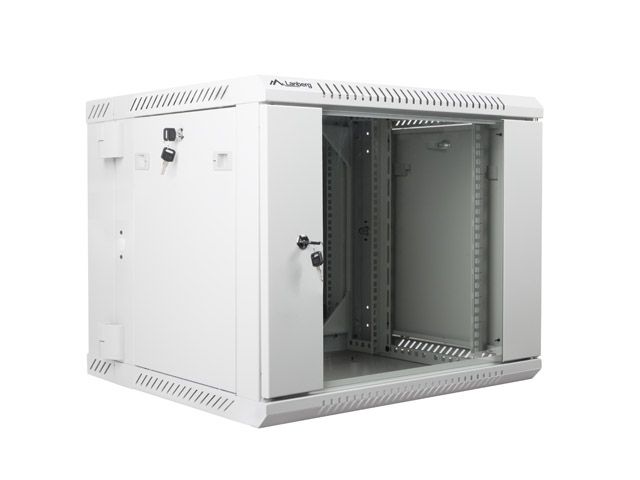 LANBERG RACKOVÁ SKRIŇA 19'' DVOJDIELNA NÁSTENNÁ 9U/600X600 (FLAT PACK) ŠEDÁ