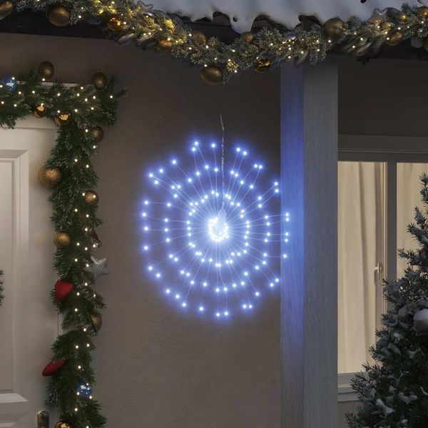vidaXL Vianočné hviezdicové svetlo 140 LED studené biele 17 cm