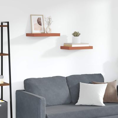 vidaXL Stenná polica 2 pcs Červená 40 x 23,5 x 4 cm Kompozitné drevo