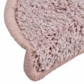 vidaXL Schodové rohože 30 ks 56x17x3 cm svetloružové, polkruhové