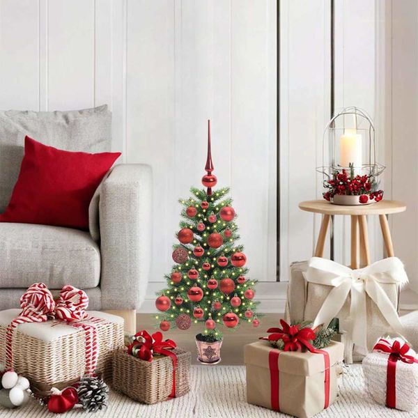 vidaXL Vianočný stromček s 150 LED-i so stojanom Zelená 65 cm PE