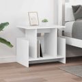 vidaXL TV stolík 50 x 35 x 45 cm Biela Kompozitné drevo