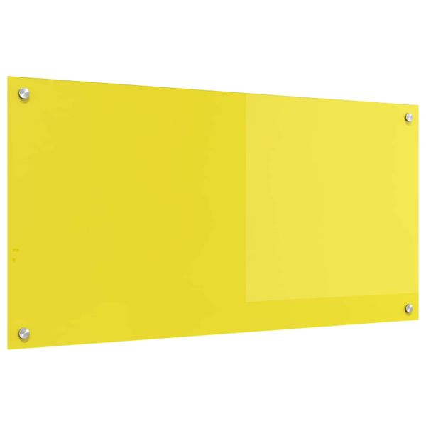 vidaXL Kuchynský obklad Žltá 100 x 50 cm tvrdené sklo