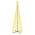 vidaXL Vianočný stromček kužeľ teplý biely 500 LED 100x300 cm