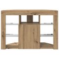 vidaXL Rohový LED TV kabinet 100x40x68cm Remeselný dub
