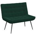 vidaXL Lavička Tmavo zelená 110x74x84 cm Zamat