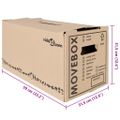 vidaXL Sťahovacia krabica 20 ks Prírodná 59 x 31,5 x 31,5 cm Kartón