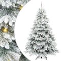 vidaXL Umelý vianočný stromček s 300 LED-i Biela 240 cm PE a PVC