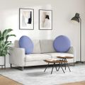 vidaXL Vankúše na sedenie 2 ks Látka Modrá džínovina Ø60 x 21 cm