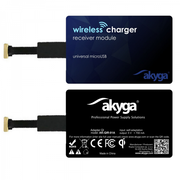 AKYGA Adaptér QI AK-QIR-01A microUSB
