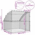 vidaXL Psí kennel Strieborná 2 x 2 x 2 m Pozinkovaná oceľ
