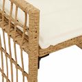 vidaXL Vonkajšia lavička 2 -Seater 116 x 55 x 82 cm Oceľ a poly ratan