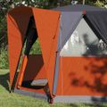 vidaXL Stan pre 3 osoby so strechou Šedá a oranžová 320 x 320 x 203 cm