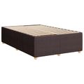 vidaXL LED boxspring posteľ s matracom Tmavohnedá 120 x 190 cm Látka