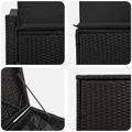 vidaXL Sada pohoviek 5 ks Čierna Poly ratan a oceľ