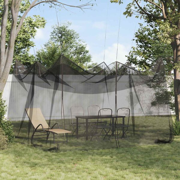 vidaXL Záhradná moskytiéra 156 sieť Čierna 4 x 4 x 2,5 m Polyester